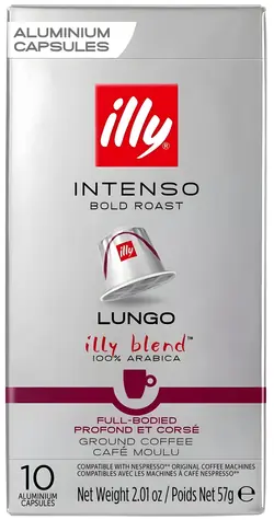 Illy INTENSO Lungo Nespresso 10 Stück / Kapselkaffee