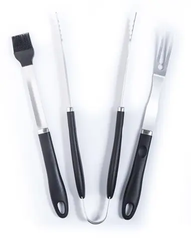 G21 Grillbesteck-Set, 3-teilig, Edelstahl / Grillbesteck / Edelstahl