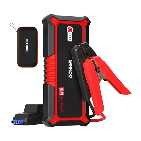 Gooloo GP4000 / Starthilfegerät / 800 A / 4000 A Spitze / 12 V / 74 Wh / USB-C / LED-Taschenlampe