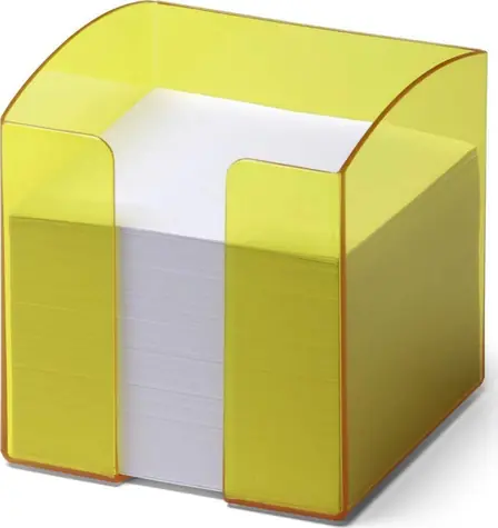 Durable , transparente, gelbe Notizblockablage von TREND / 90 x 90 mm / 800 Stück