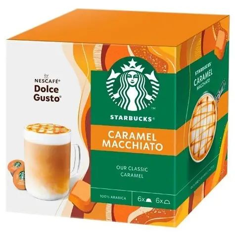 Starbucks Dolce Gusto Caramel Macchiato 12 Stück / Kapselkaffee / Für Dolce Gusto Kaffeemaschinen