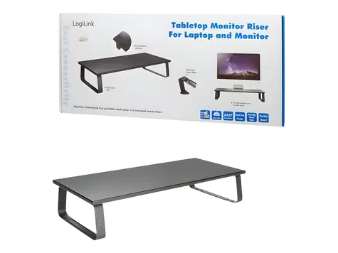 LogiLink BP0065 schwarz / Monitorständer / 600 mm / bis zu 20 kg