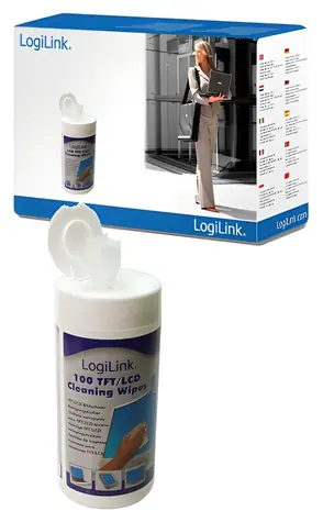 LogiLink RP0003 / LCD/TFT Reinigungstücher / 100 Stück.