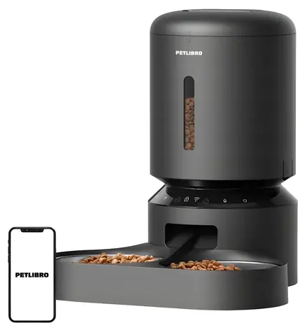 PETLIBRO Granary Futterspender schwarz / Doppelnapf / WLAN / 5 l