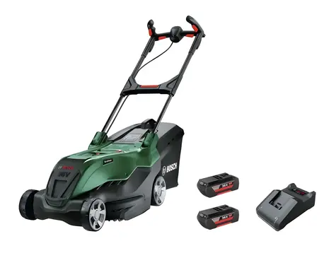 BOSCH AdvancedRotak 36V-40-650 / Akku-Rasenmäher / 36 V / Schnittbreite 40 cm / Fangkorb 50 l / 2 x 2,0 Ah