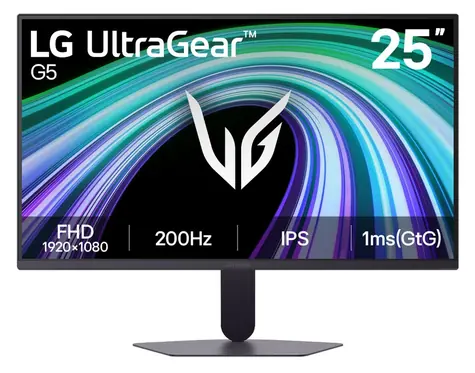 25" LG UltraGear 25G523B-B, schwarz / Monitor / IPS / FHD / 200 Hz / 1 ms / HDMI & DP
