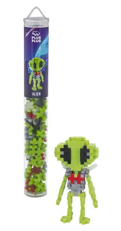 PLUS- PLUS Alien-Bausatz / 100 Teile / Tube