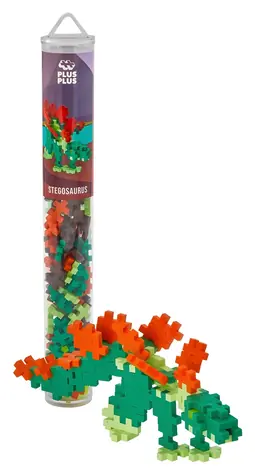 PLUS- PLUS Stegosaurus-Bausatz / 100 Teile / Röhre