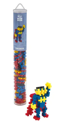 PLUS- PLUS Superhelden-Bausatz / 100 Teile / Tube