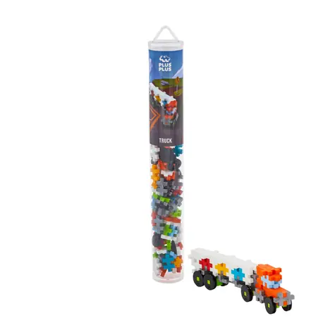 PLUS- PLUS Baustellen-LKW-Rohrbausatz / 100 Teile