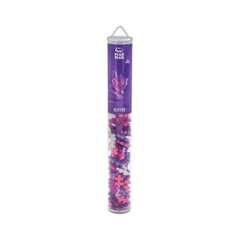 PLUS- PLUS Glitzer-Mix-Bauset / 100 Teile / Tube