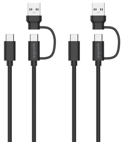 Speed Link Stream / Ladekabelset / USB-C und USB-A auf USB-C