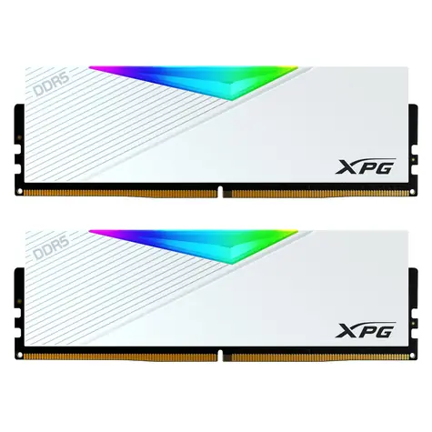 ADATA Lancer RGB 64 GB (2x 32 GB) weiß / Arbeitsspeicher / DDR5 / 6400 MHz / CL32 / DIMM / XMP 3.0