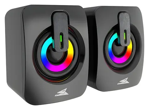 Baracuda SEASHELL schwarz / Lautsprecher / 2x3W / LED-Hintergrundbeleuchtung / 3,5mm + USB
