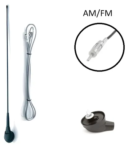 Calearo AM/FM-Antenne, vorne klappbar / Antenne / passiv / DIN / 41 cm