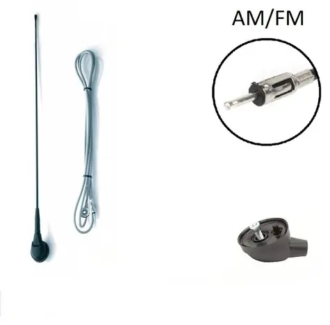 Calearo AM/FM-Antenne vorne mit Kabel / Antenne / passiv / DIN / 41 cm