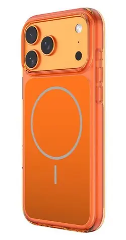 Comma Crystal Shield Magnetische Hülle, transparent orange / Schutzhülle für Apple iPhone 17 Pro / magnetisch / transparent