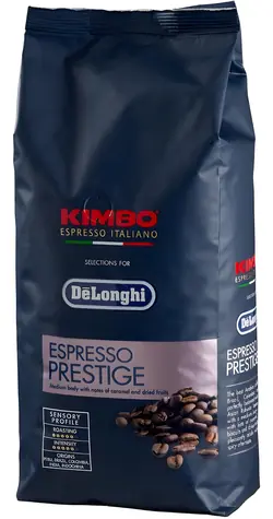 De'Longhi Kimbo Prestige 1 kg / Kaffeebohnen / Intensität 5 / 65 % Arabica, 35 % Robusta