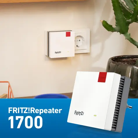 AVM FRITZ! Mesh Set 1700 weiß / Repeater / Wi-Fi 7 / Mesh / 2er-Set / Gigabit-LAN