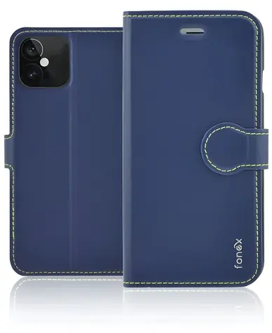 Fonex Book Identity blau / Hülle im Buchstil / Apple iPhone 12 mini