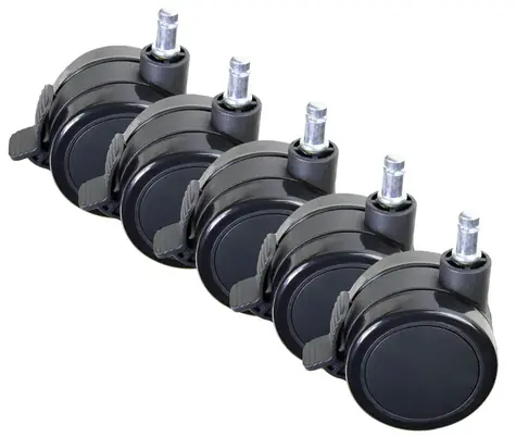 Arozzi Rollenset PU Feststellbar XL / Ersatzrollen für Gaming-Stühle / feststellbar / PU