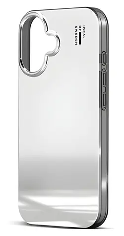 Ideal Spiegelhülle für iPhone 16, Silber / Schutzhülle / MagSafe / TPU