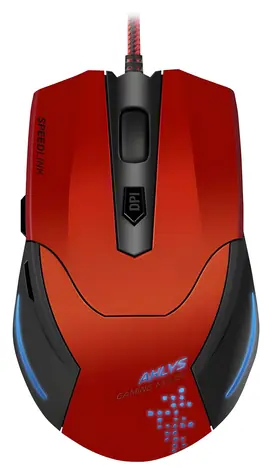 Speed Link SL-680001-BKRD AKLYS rot-schwarz / Gaming-Maus / kabelgebunden / 1000-2000 dpi / 5 Tasten / RGB
