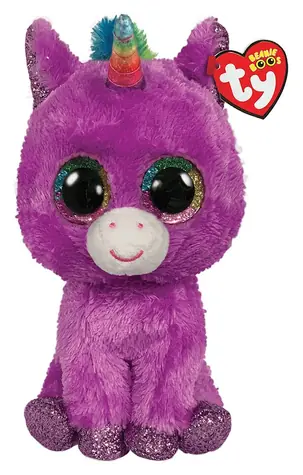 Ty Plüsch-Einhorn Rosette, lila / 24 cm