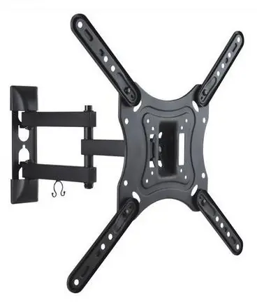 Sbox LCD-443 / Schwenkbare TV-Wandhalterung mit Neigefunktion / 23-55 Zoll / VESA 75x75-400x400 / Tragkraft 30 kg / Schwarz
