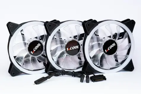 1stCool AURA EVO 1 ARGB / Lüfterset / 120 mm / 3 Stück / ARGB / Controller