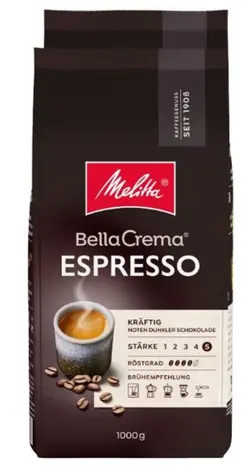Melitta BellaCrema Espresso 1 kg / Kaffeebohnen / 100 % Arabica