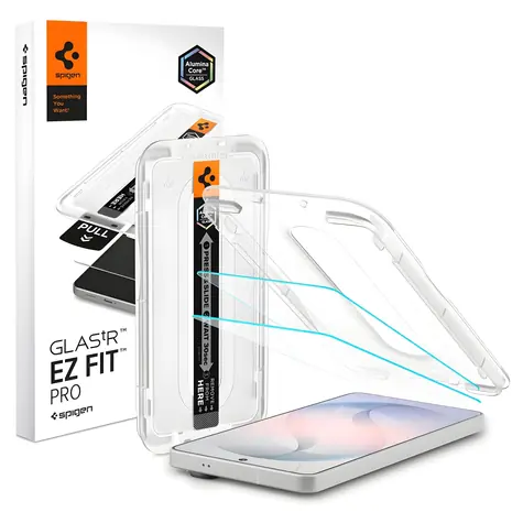 Spigen Glas.tR EZ Fit Pro AC klares gehärtetes Glas / Samsung Galaxy S26 / Entspiegelt / 2 Stück / 9H