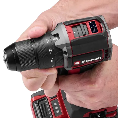 Einhell TP-CD 18/50-C Li-i BL - Solo rot/schwarz / Akku-Schlagbohrschrauber / 18 V / 50 Nm / 13-mm-Bohrfutter / Ohne Akku