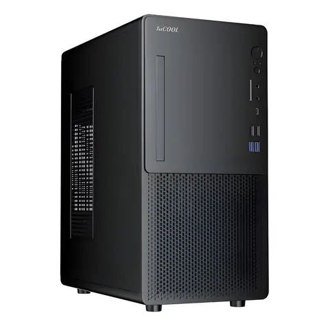 1stCool MicroTower STEP Premium 2 ver.2 schwarz / PC-Gehäuse / Ohne Netzteil / 4X USB / USB-C / Kartenleser