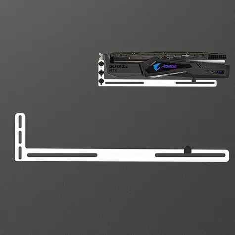 1stCool GPU-Halterung weiß / Grafikkartenhalterung / Aluminium / 280 x 62 mm