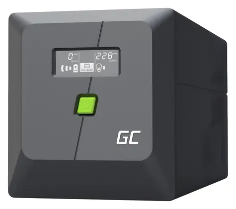 Green Cell USV 750 VA 480 W / Notstromversorgung / Line-Interactive / Tower / 4X Ausgänge / 2 x 12 V/7 Ah / USB