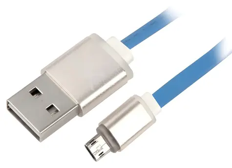 NetX Micro-USB-Kabel - USB-A blau / Kabel / Laden und Synchronisieren / Doppelseitige Anschlüsse
