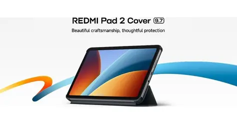 XIAOMI Redmi Pad 2 9.7 Schutzhülle schwarz / Tablet-Hülle / Ständer / Weck- und Schlafmodus