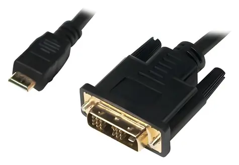 LogiLink Mini HDMI - DVI-D schwarz / Videokabel / DVI Single Link / 1 m