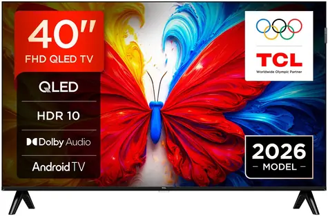 40" TCL 40S5L Schwarz / Fernseher / QLED / Full HD / Android TV / WLAN / Bluetooth / DVB-T2/C/S2