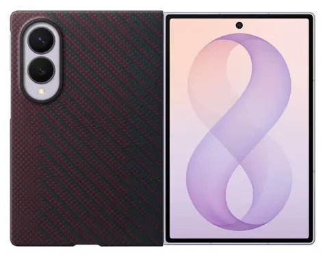 Samsung Carbon Magnet Hülle lila / Hülle / für Samsung Galaxy Z Fold8 / mit Magnet