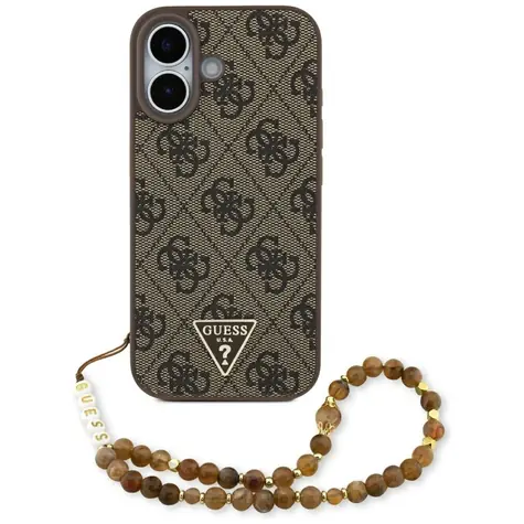 Guess 4G Strap Triangle Logo braun / Rückseite / MagSafe / iPhone 17