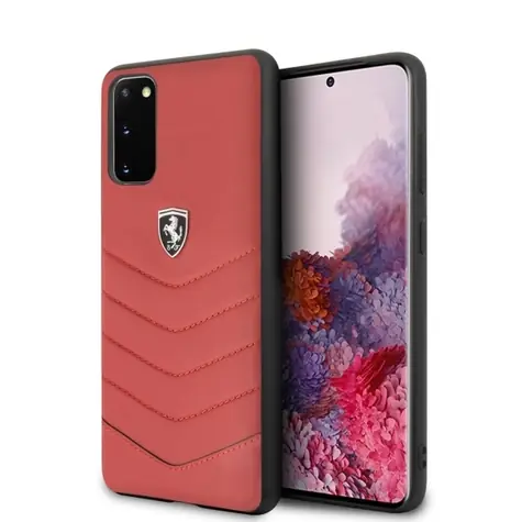 Ferrari Heritage Rot / Rückseite aus gehärtetem Glas / für Samsung Galaxy S20 G980