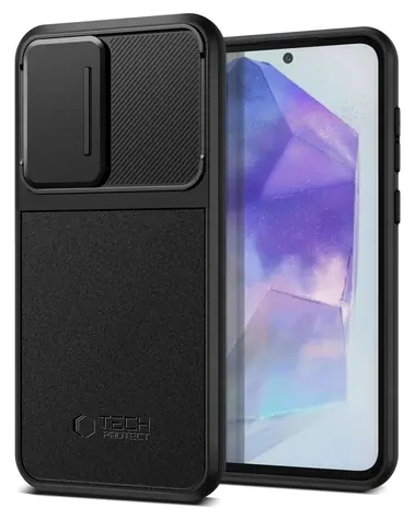 Tech-Protect Velar Cam+ Galaxy A55 5G Schwarz / Schutzhülle / Samsung Galaxy A55 5G