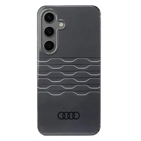 Audi IML Schutzhülle mit geometrischem Muster AU-IMLS24-A6/D3-BK schwarz / Schutzhülle / Samsung Galaxy S24 (SM-S921) / Hartschalenetui