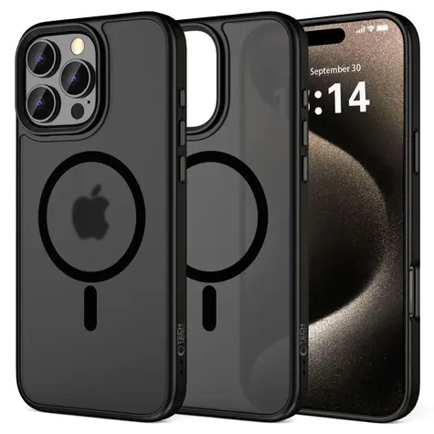 Tech-Protect MagMat schwarz / Schutzhülle / Apple iPhone 16 Pro Max / MagSafe
