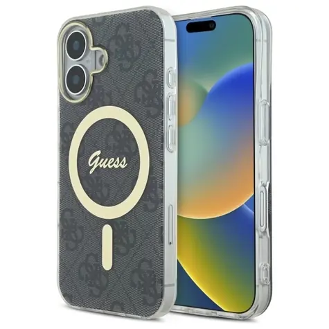Guess IML 4G schwarz / Hülle / MagSafe / iPhone 16 PLUS
