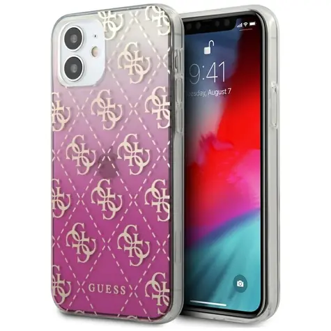 Guess GUHCP12SPCU4GGPI pink/pink / Cover / 4G Gradient / iPhone 12 mini