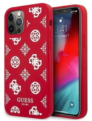 Guess Peony Collection Rückseite rot / Rückseite / Apple iPhone 12 Pro Max / Kunststoff