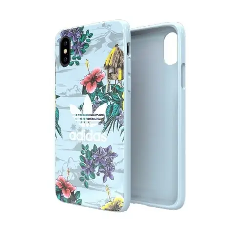 Adidas OR SnapCase Floral iPhone X/Xs grau / Schutzhülle